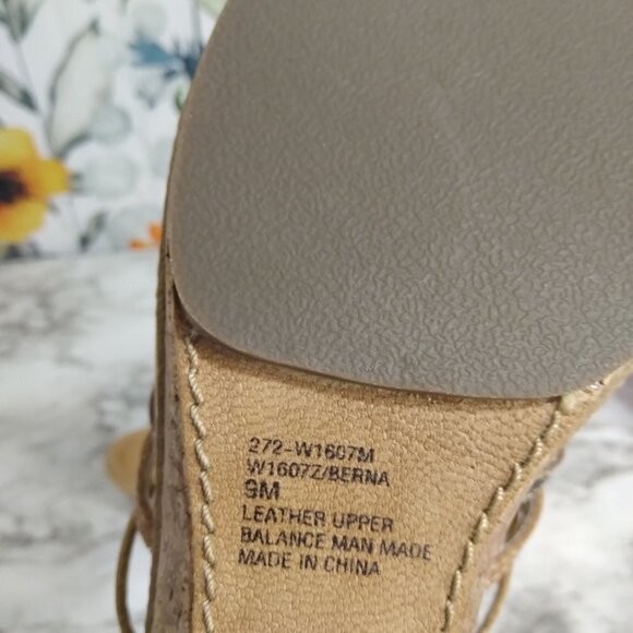 White Mt Chunky Wedge Sandals Leather Multicolor Straps Plataform‎ Slip On  9M - Picture 6 of 10